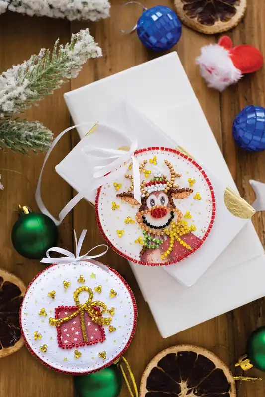Secure Checkout Bead Embroidery Decoration Kit - Christmas guest ABT-004