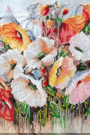 Exclusive Offer Bead Embroidery Kit - Delicate flowers AB-805