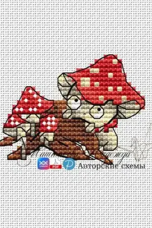 Mushroom - PDF Cross Stitch Pattern Limited Offer