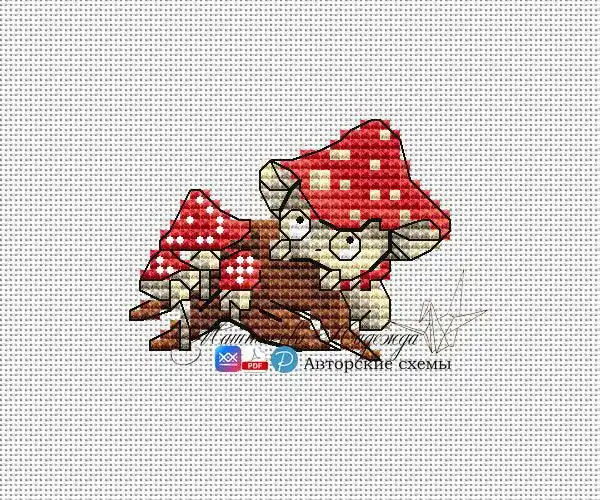 Mushroom - PDF Cross Stitch Pattern Limited Offer