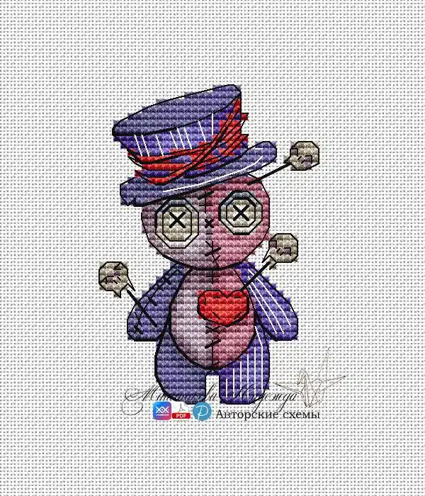 Money Back Guarantee Voodoo Doll - PDF Cross Stitch Pattern