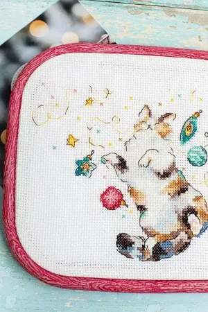 Cat's Happiness L8812 Counted Cross Stitch Kit Limited Edition