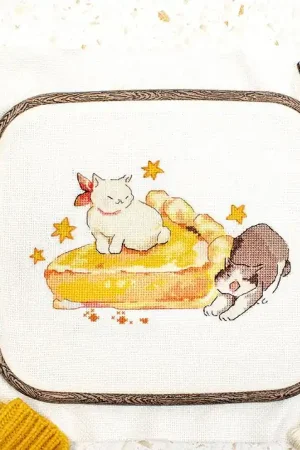 No Minimum Order Eating Sleeping Stretching L8811 Counted Cross Stitch Kit