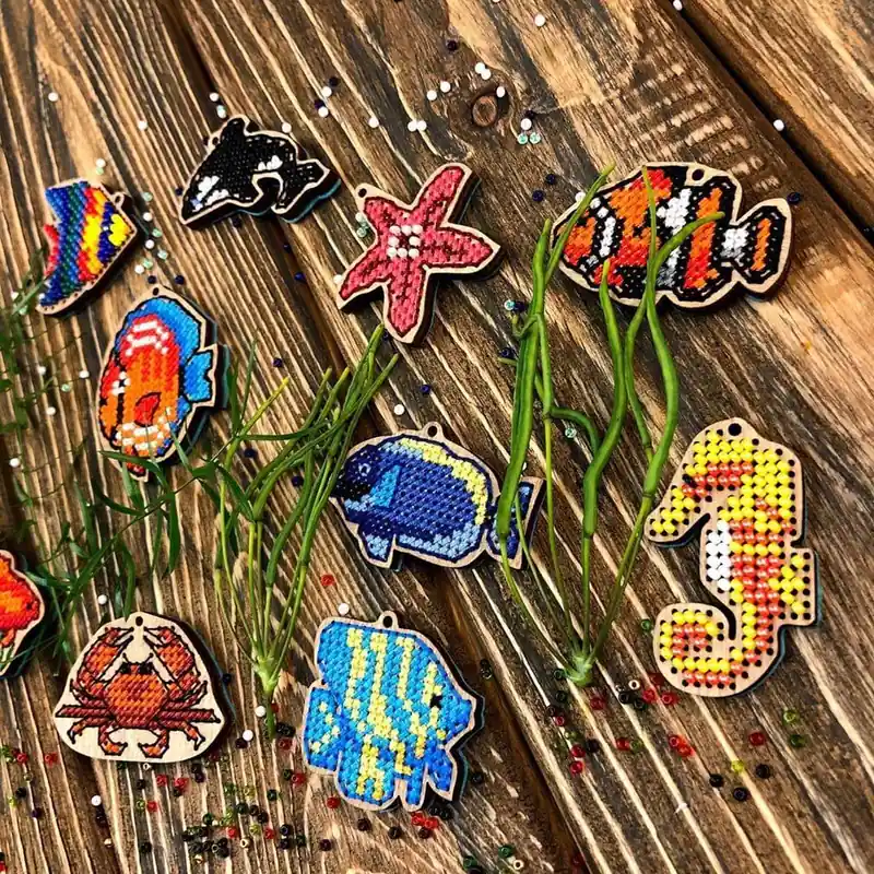 Price Drop Set of blanks for embroidery on wood FLSW-011