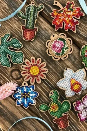 Exclusive Offer Set of blanks for embroidery on wood FLSW-006