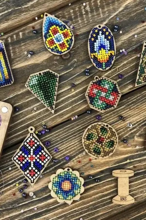 Flash Sale Set of blanks for embroidery on wood FLSW-004