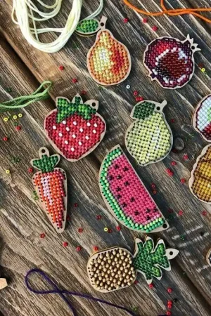 Set of blanks for embroidery on wood FLSW-002 Seasonal Sale