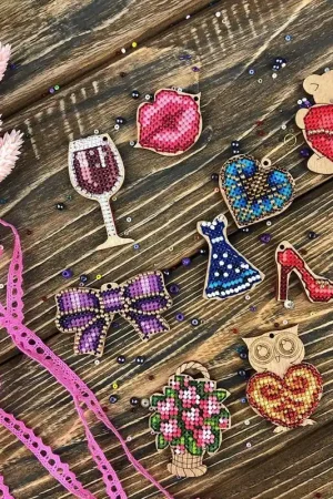 Set of blanks for embroidery on wood FLSW-001 Handmade