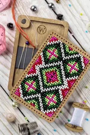 Original Bead Embroidery Kit for creating a needle box FLZB(N)-093