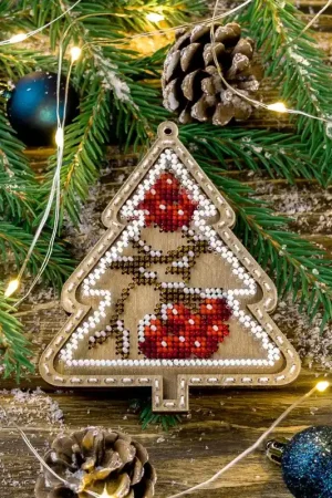 No Minimum Order Bead embroidery kit on wood FLK-374