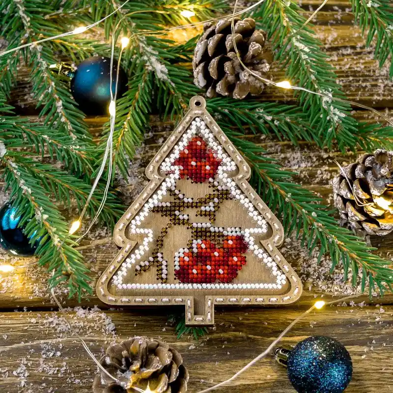 No Minimum Order Bead embroidery kit on wood FLK-374