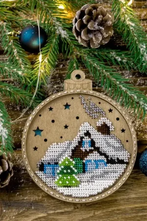 No Minimum Order Bead embroidery kit on wood FLK-366