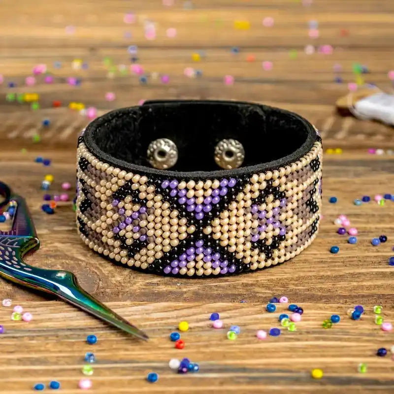 Wholesale Bead embroidery kit on artificial leather FLBB-011