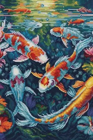 Trending The Aquarium BU5030L Counted Cross-Stitch Kit