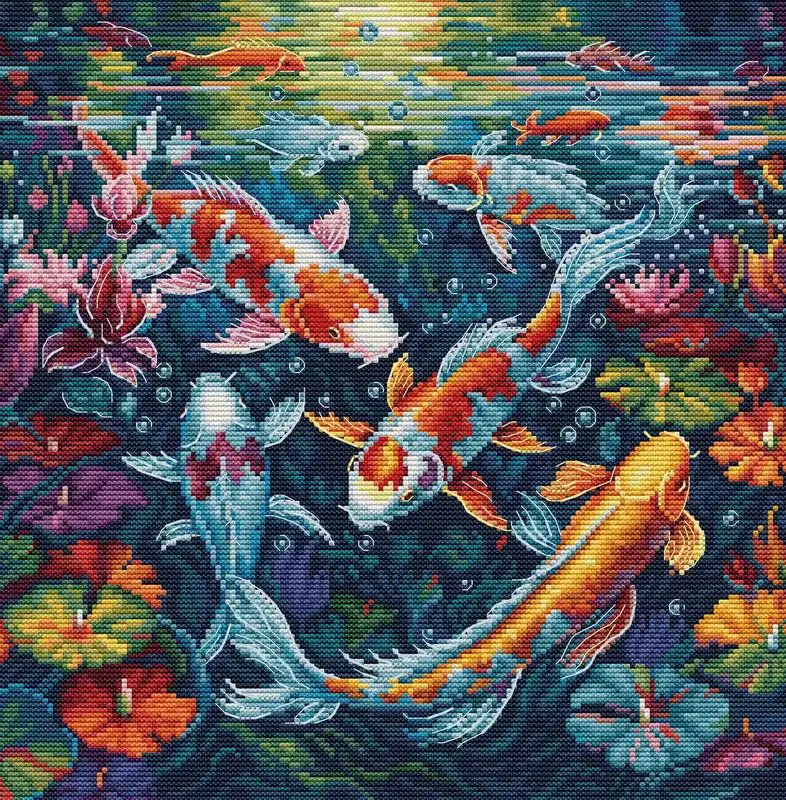 Trending The Aquarium BU5030L Counted Cross-Stitch Kit