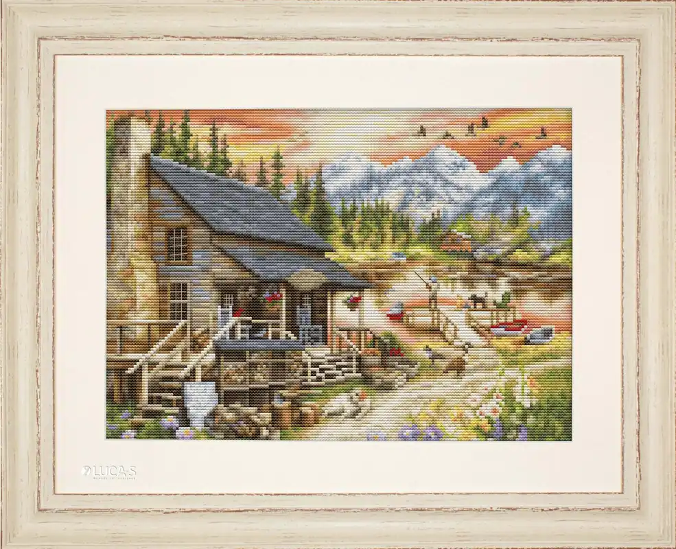 Log Cabin BU5020L Counted Cross-Stitch Kit Special Discount