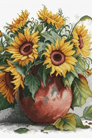 Limited Offer The Sunflowers B7021L Counted Cross-Stitch Kit