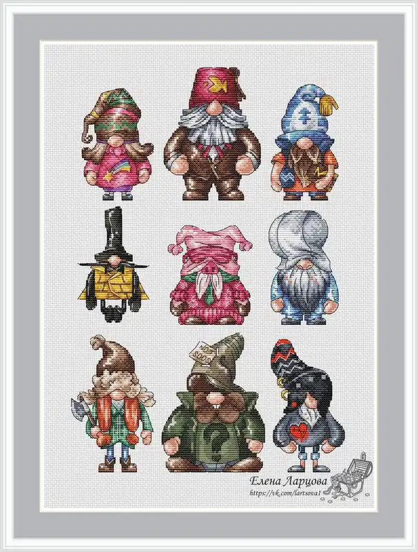 Budget Gravity Falls Dwarfs - PDF Cross Stitch Pattern