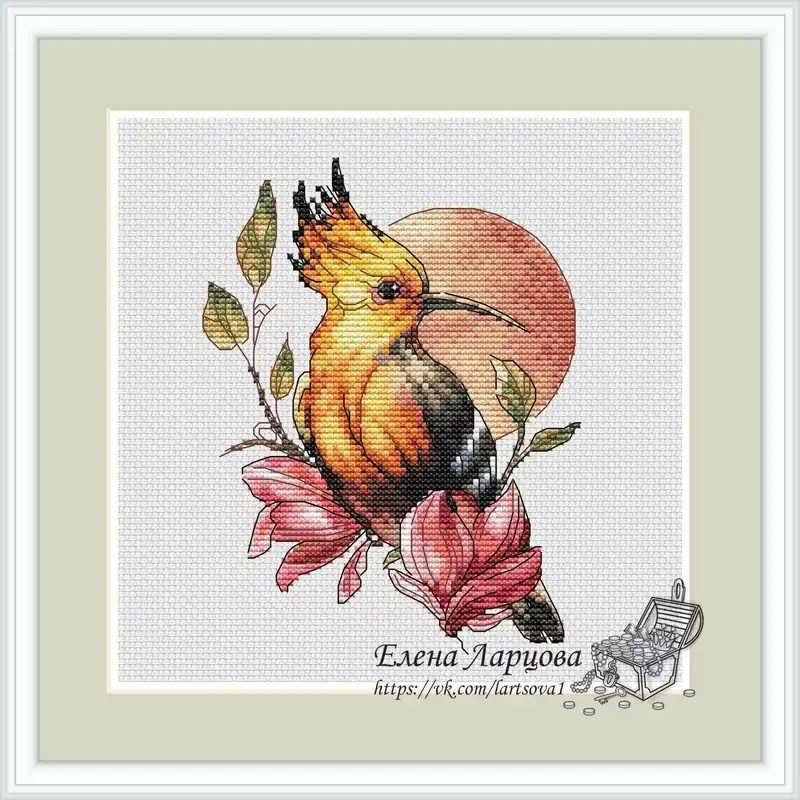 Exotic Birds. Hoopoe - PDF Cross Stitch Pattern Handmade