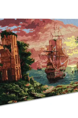 Popular Painting by Numbers kit Evening harbor KHO2767