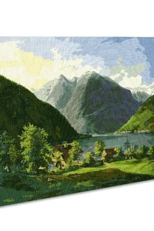 Worldwide Shipping Painting by Numbers kit Lake landscape KHO2884