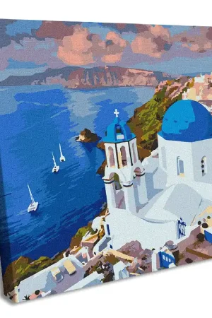 Painting by Numbers kit Picturesque Santorini KHO2754 Luxury