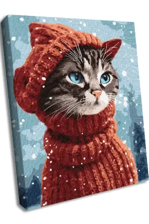 Limited Edition Painting by Numbers kit Amazing kitty KHO4456