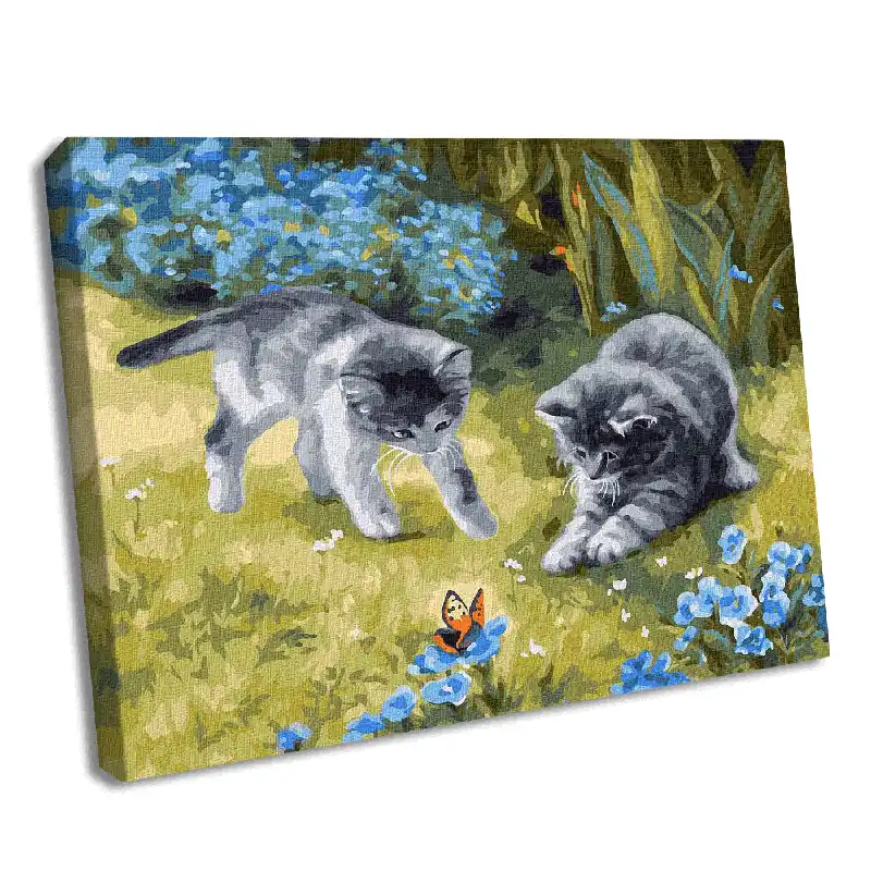 Painting by Numbers kit Cats in the garden KHO4252 Reduced Price