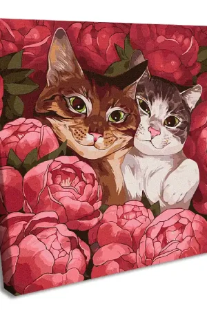 Painting by Numbers kit Kittens and Peonies KHO4341 Discount