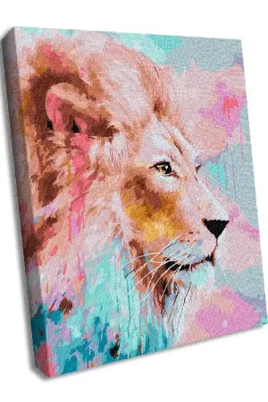 No Minimum Order Painting by Numbers kit Pink Lion KHO4399