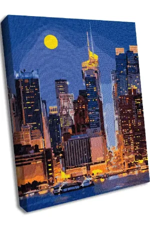 New Arrival Painting by Numbers kit The streets of Manhattan KHO3611