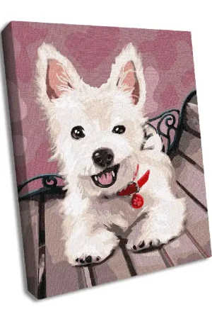 Original Painting by Numbers kit Playful puppy KHO4289