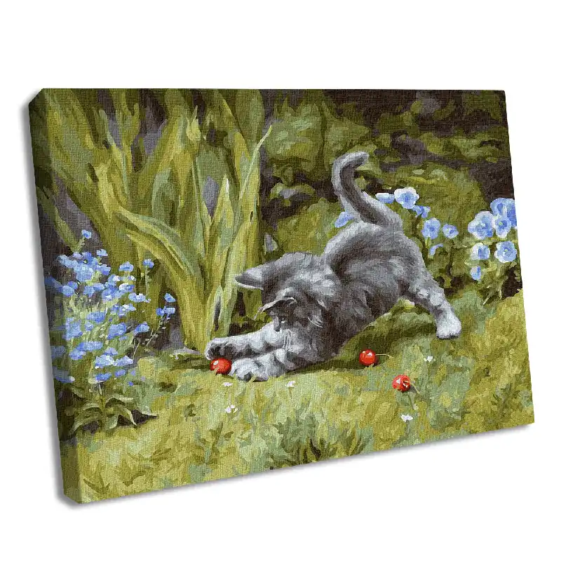 Direct From Factory Painting by Numbers kit Playful kitten KHO4251