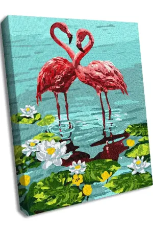 Painting by Numbers kit Pair of flamingos KHO4144 Modern