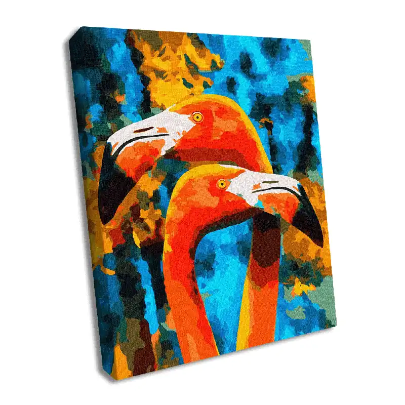 Painting by Numbers kit Orange flamingos KHO4261 Warranty Included