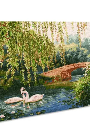 Original Painting by Numbers kit Swans on the lake KHO4359