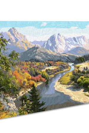 Grab Now Painting by Numbers kit Autumn in the mountains KHO2848