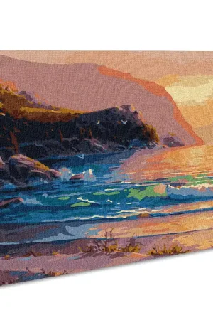 Free Returns Painting by Numbers kit Evening glow of the waves KHO2761