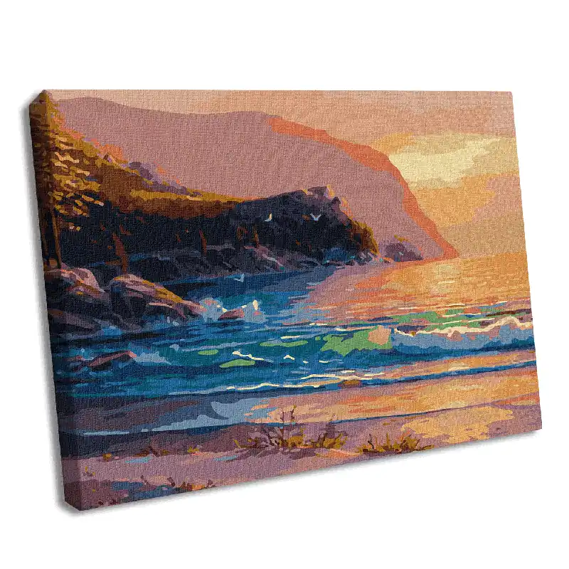 Free Returns Painting by Numbers kit Evening glow of the waves KHO2761