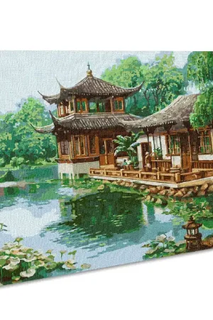 Painting by Numbers kit Chinese house KHO2881 Budget