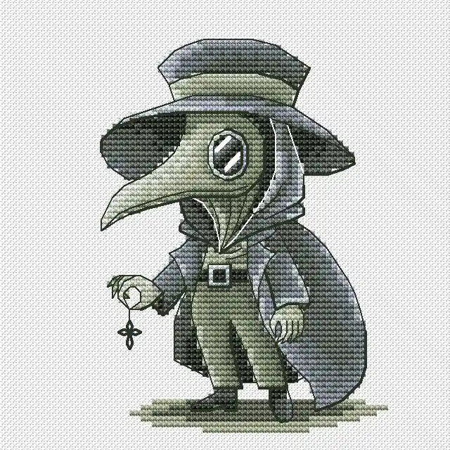 Plague Doctor - PDF Cross Stitch Pattern Latest