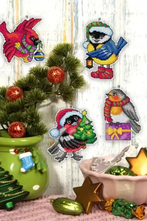 Christmas Birds 7694 Counted Cross-Stitch Kit Super Sale
