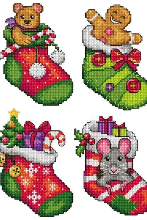 Christmas stockings 150CS Counted Cross-Stitch Kit Next Day Delivery