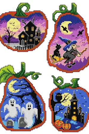 Halloween Scenes 147CS Counted Cross-Stitch Kit While Supplies Last
