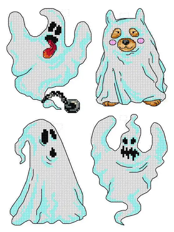 Ghosts 144CS Counted Cross-Stitch Kit Premium