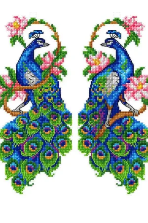 Fan Favorite Peacocks 143CS Counted Cross-Stitch Kit