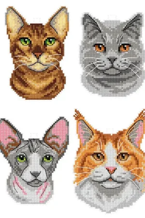 Clearance Cats 140CS Counted Cross-Stitch Kit
