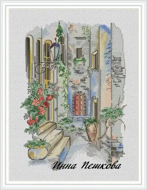 Express Delivery Cozy Italy - PDF Cross Stitch Pattern