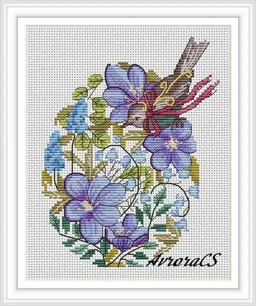 Same Day Shipping Easter Birds 3 - PDF Cross Stitch Pattern