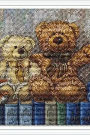 Bears On The Books - PDF Cross Stitch Pattern Hot Picks